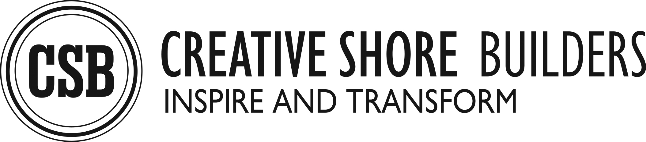 creative shore builders logo black